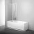 Шторка для ванны CVS2-100 левая белый+стекло Transparent Ravak в Горячем Ключе