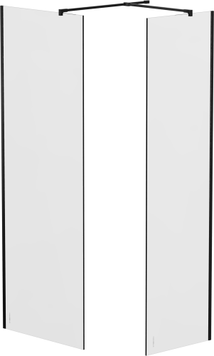Душевой уголок STWORKI Берген 120х80 со свободным входом, профиль черный матовый, тонированное стекло в Горячем Ключе