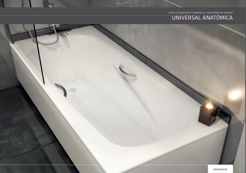 Ванна стальная BLB UNIVERSAL ANATOMICA 150*75, белая, с отверстиями для ручек в Горячем Ключе