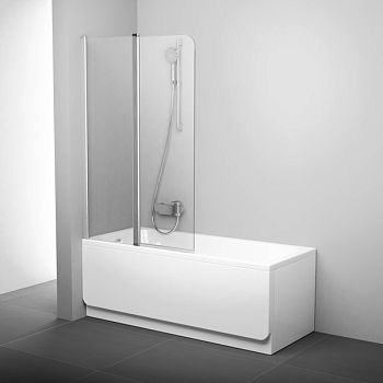 Шторка для ванны CVS2-100 левая блестящий+стекло Transparent Ravak в Горячем Ключе
