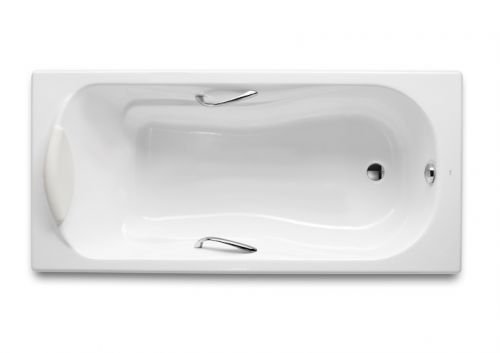 Roca HAITI Ванна чугунная 170х80, противоскользящее покрытие, с отверстиями для ручек в Горячем Ключе