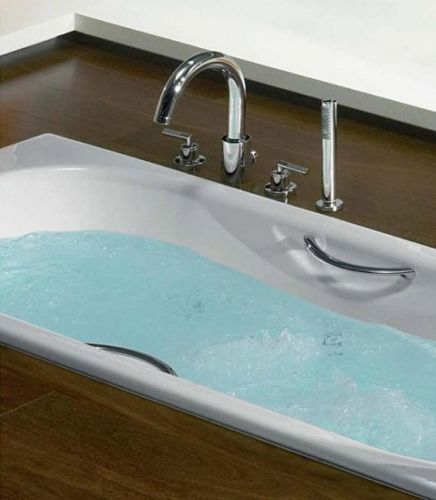 Roca MALIBU Чугунная ванна 150х75, противоскользящее покрытие, с отверстиями для ручек в Горячем Ключе