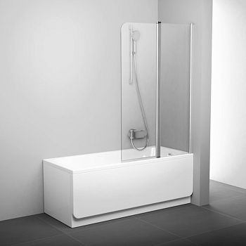 Шторка для ванны CVS2-100 правая блестящий+стекло Transparent Ravak в Горячем Ключе